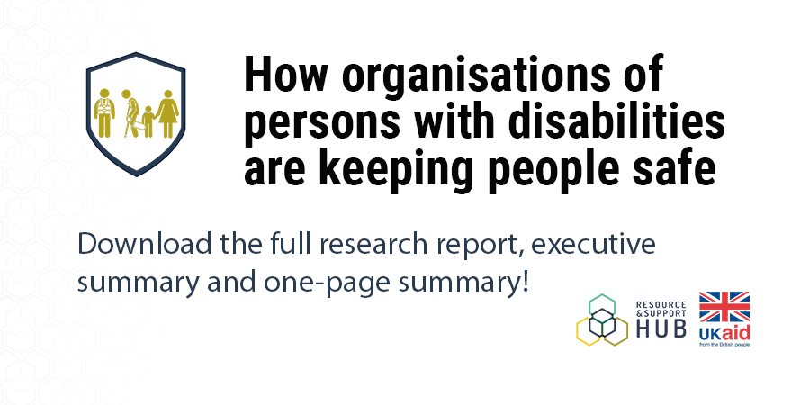 How organisations of persons with disabilities are keeping people safe, three downloadable resources