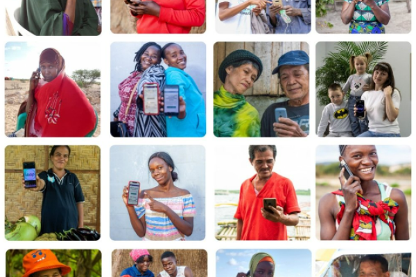Photos of people using Loop on their mobile phones