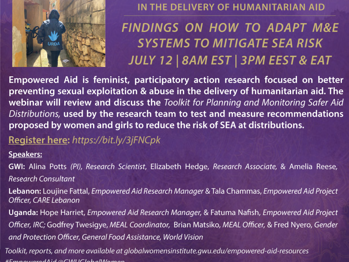 poster of the webinar with all information