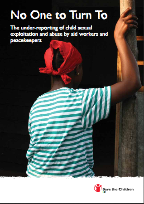 Cover page: showing an African woman's back, wearing a striped T-shirt